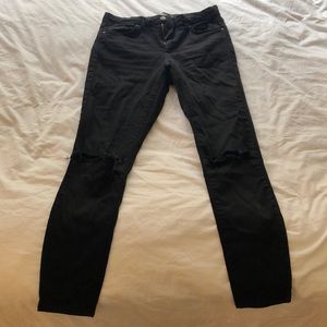 Leigh Moto ripped skinny jeans